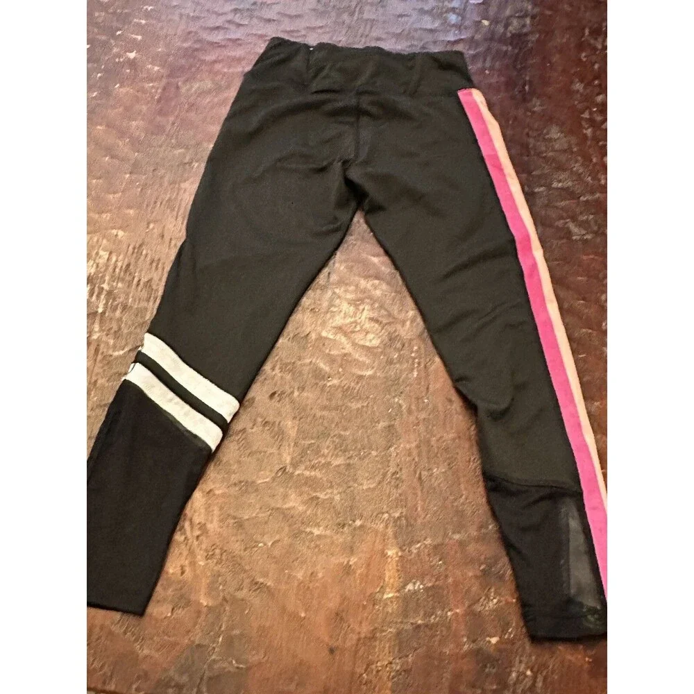 NWT Justice Girl~L 10-12-Sport Ankle Legging, Mesh Detail, Rainbow Stripe C3